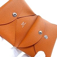 ※ nanaさん専用※HERMES ガルヴィ　デュオ　オレンジ色 エルメス Hermes HERMES コインケース カルヴィデュオ CALVI DUO